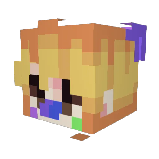Caileigh2014 Minecraft avatar head, 3D render