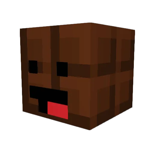 Cailler Minecraft avatar head, 3D render