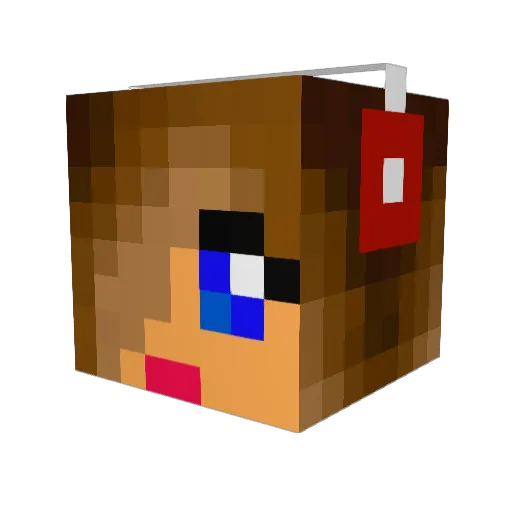 CaimDK Minecraft avatar head, 3D render