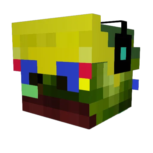 Caiman39 Minecraft avatar head, 3D render