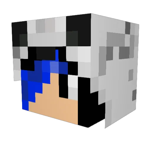 Caino_ Minecraft avatar head, 3D render
