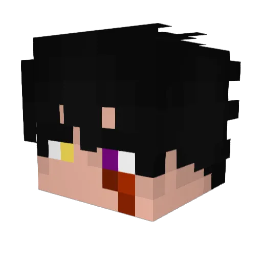 CaioX Minecraft avatar head, 3D render