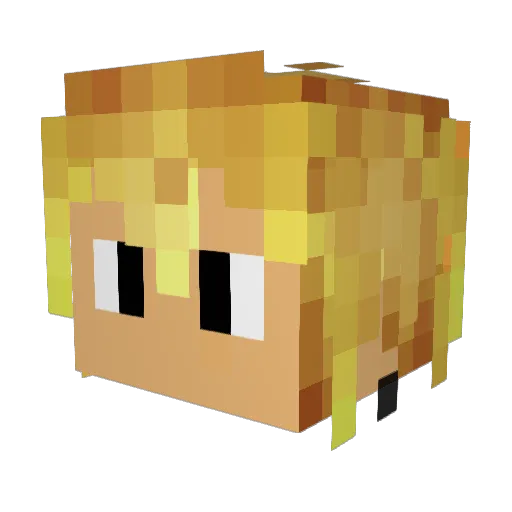 Caioo Minecraft avatar head, 3D render