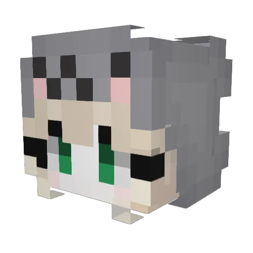 Caiphobic Minecraft avatar head, 3D render