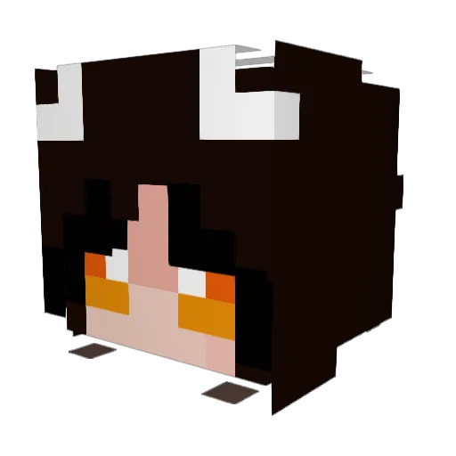 CairaMagic Minecraft avatar head, 3D render