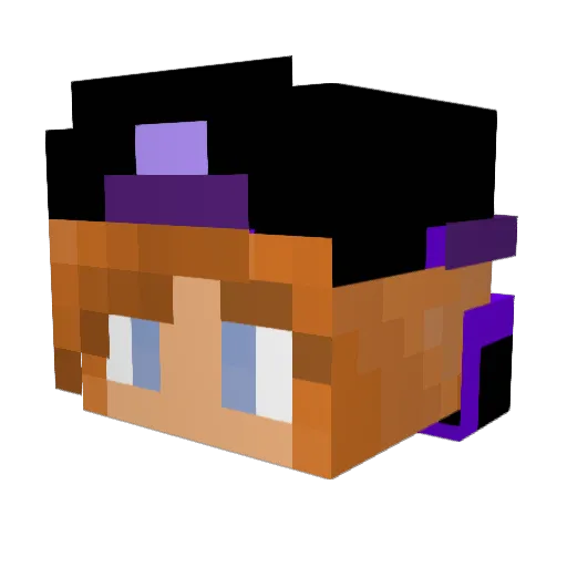 Caireign Minecraft avatar head, 3D render