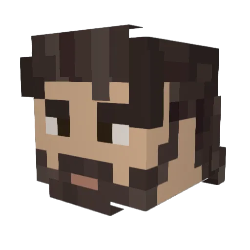Cairius Minecraft avatar head, 3D render