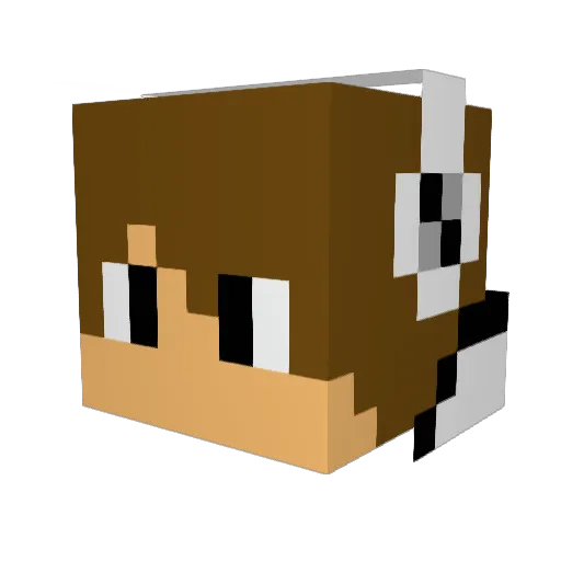 Cairrun Minecraft avatar head, 3D render