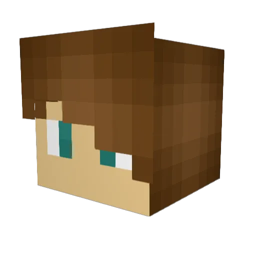 Caisplorer Minecraft avatar head, 3D render