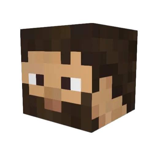 Caissara Minecraft avatar head, 3D render