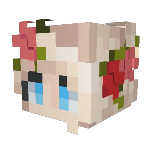 CaitJo21 Minecraft avatar head, 3D render