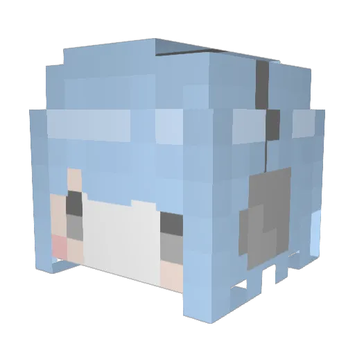 CaitgxTouchedMe Minecraft avatar head, 3D render