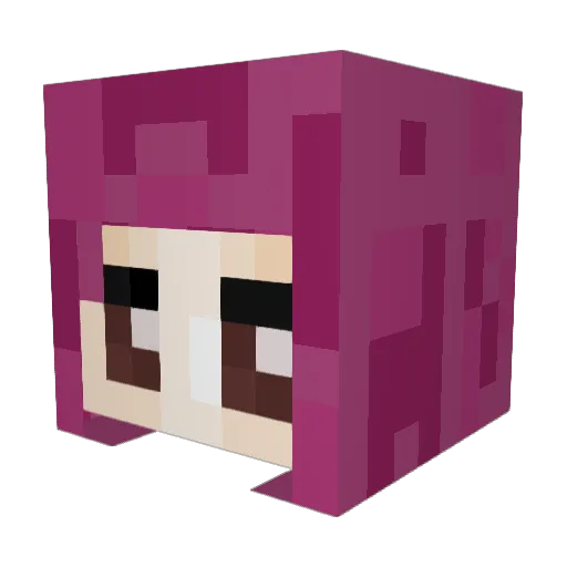 Caitie93 Minecraft avatar head, 3D render