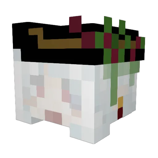 Caitiff Minecraft avatar head, 3D render