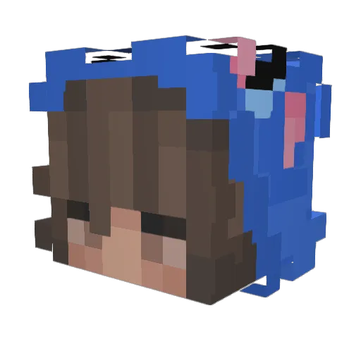 Caitiiy Minecraft avatar head, 3D render