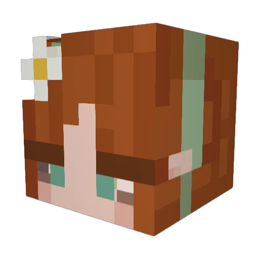 Caitlinlucia Minecraft avatar head, 3D render