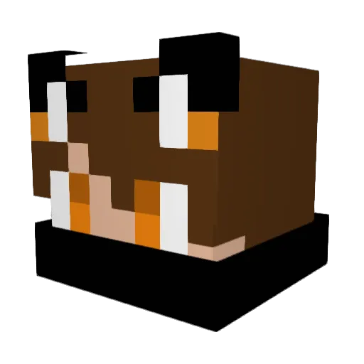 CaitoKun Minecraft avatar head, 3D render