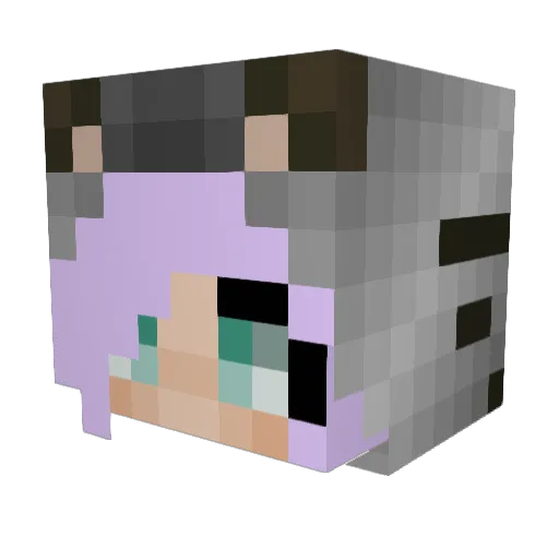 Caitohiggins Minecraft avatar head, 3D render