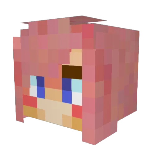 Caitvi_ Minecraft avatar head, 3D render