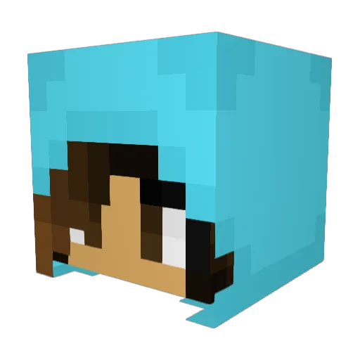 CaityFridge Minecraft avatar head, 3D render