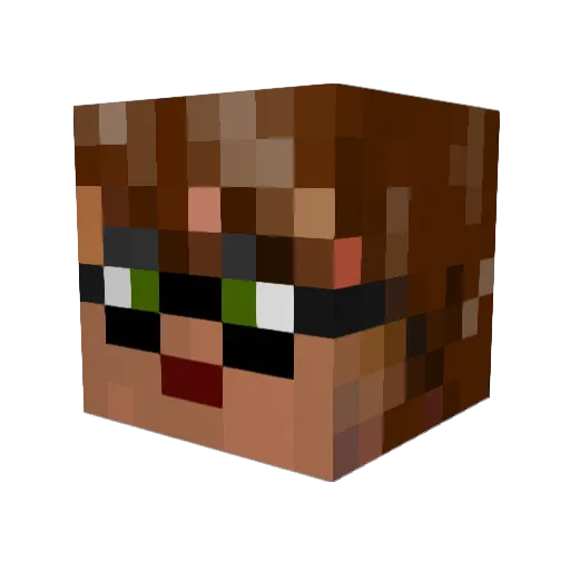 Caitybeldy Minecraft avatar head, 3D render