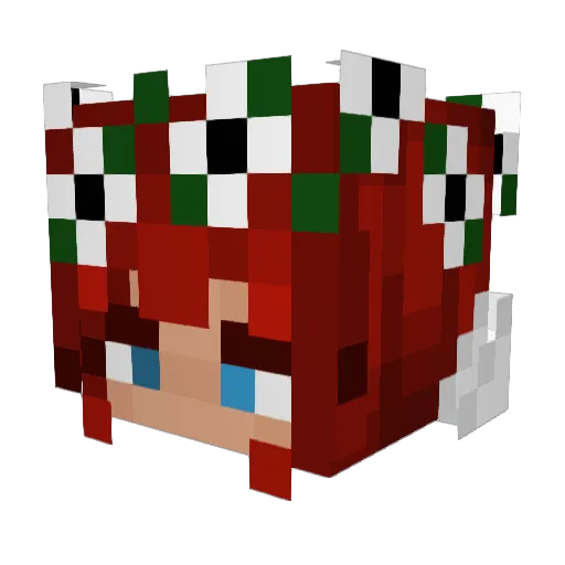Caitynka Minecraft avatar head, 3D render