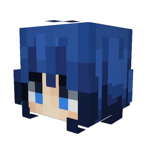 Caiubass Minecraft avatar head, 3D render