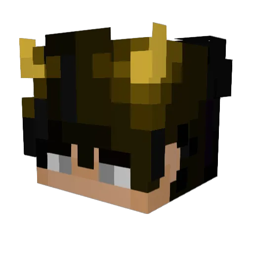 Caivo Minecraft avatar head, 3D render