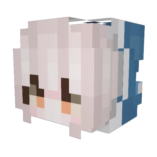 Caiwd Minecraft avatar head, 3D render