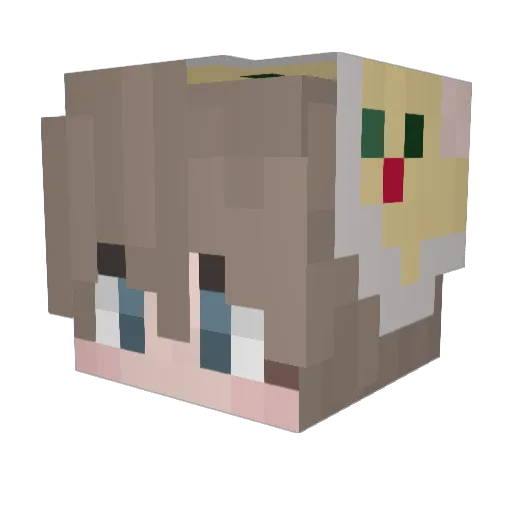 Caiyu_175 Minecraft avatar head, 3D render