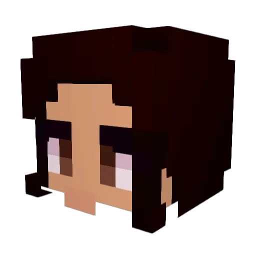 Caizus Minecraft avatar head, 3D render