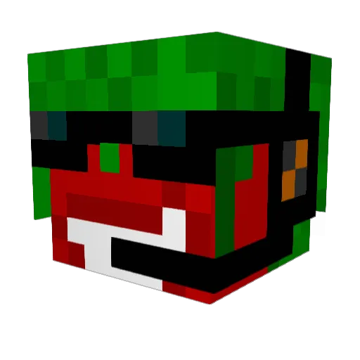 CajunLPs Minecraft avatar head, 3D render