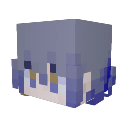 Cajunie Minecraft avatar head, 3D render