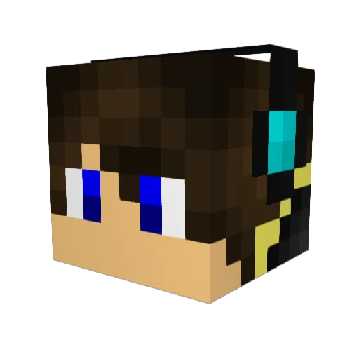 Cak3mon Minecraft avatar head, 3D render
