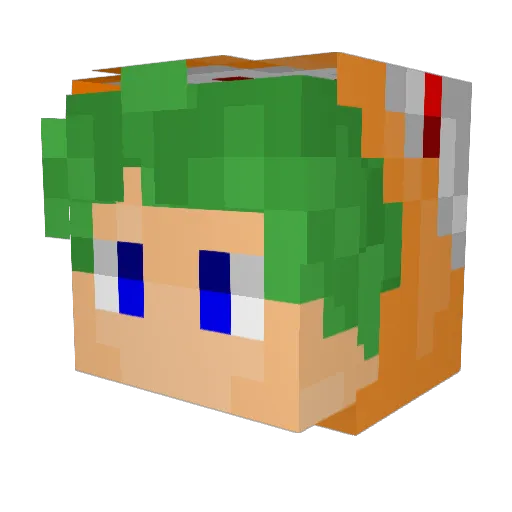 Cake2012 Minecraft avatar head, 3D render