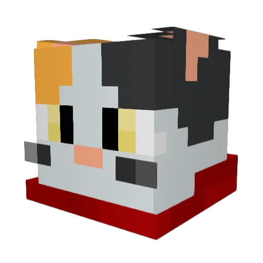 CakeDeDude Minecraft avatar head, 3D render