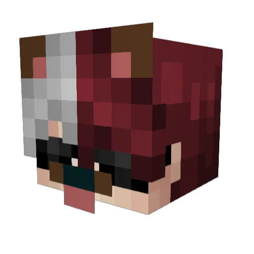 CakeGamerMC Minecraft avatar head, 3D render