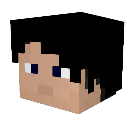 CakeHead17 Minecraft avatar head, 3D render
