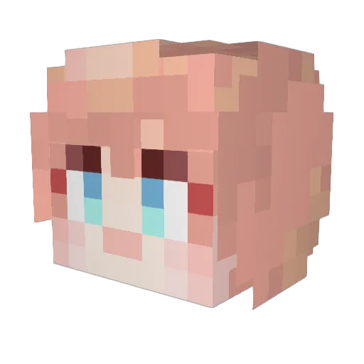 CakeIsALie_ Minecraft avatar head, 3D render