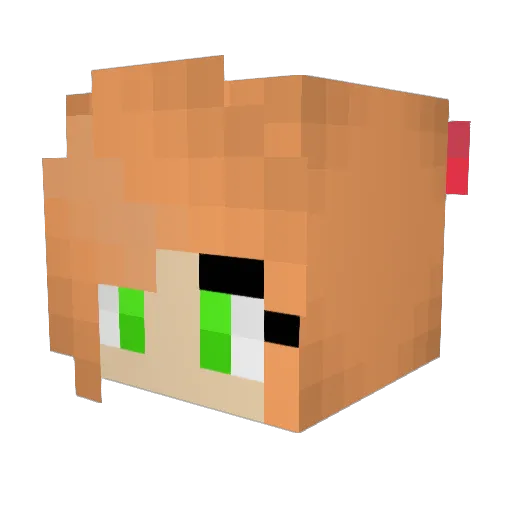 CakeMix Minecraft avatar head, 3D render