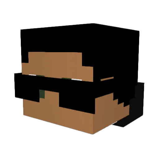 CakeOnAWall Minecraft avatar head, 3D render
