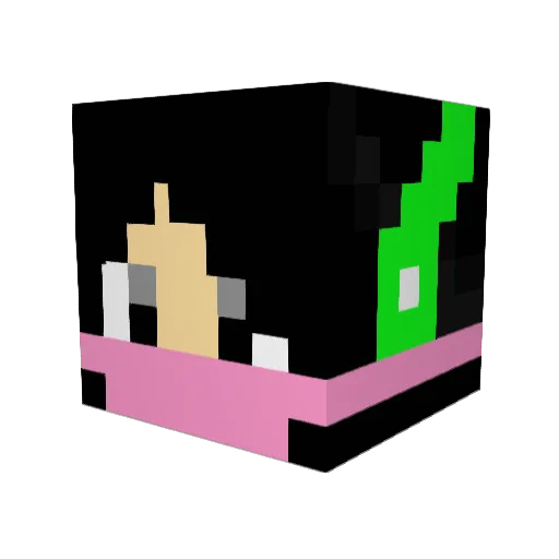 CakePawan Minecraft avatar head, 3D render