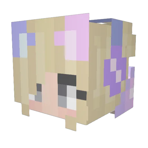 CakePowa Minecraft avatar head, 3D render