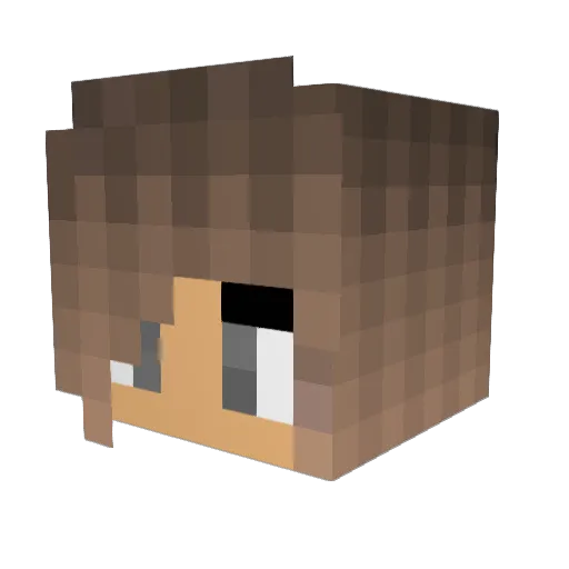 CakeSwirlz Minecraft avatar head, 3D render