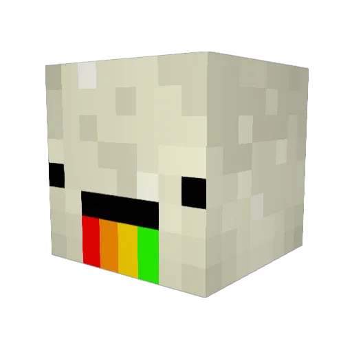 CakeWafflez Minecraft avatar head, 3D render
