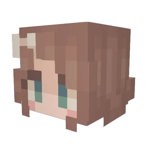 CakeWoah Minecraft avatar head, 3D render