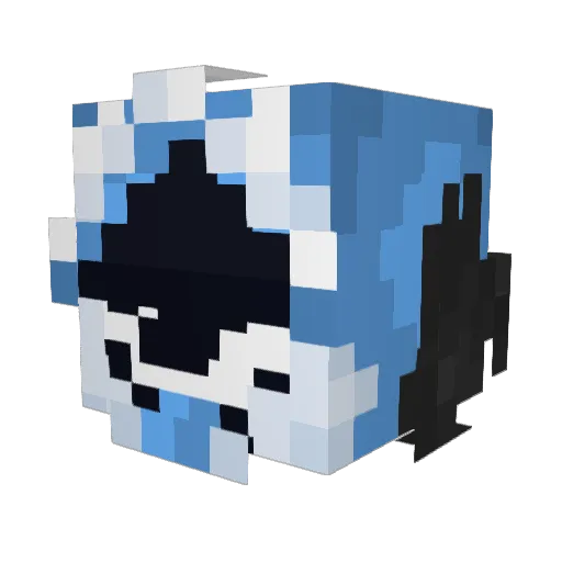 CakeZombie987 Minecraft avatar head, 3D render