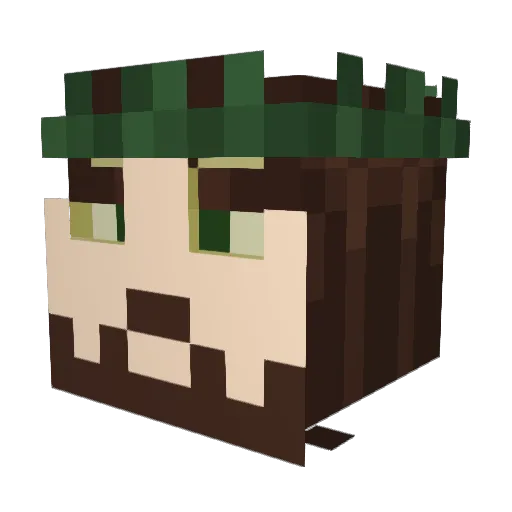 Cake_sup2 Minecraft avatar head, 3D render