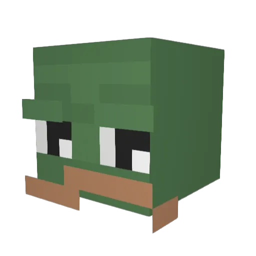 Cakebandit Minecraft avatar head, 3D render