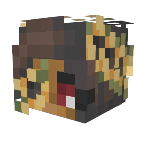 Cakedog90 Minecraft avatar head, 3D render